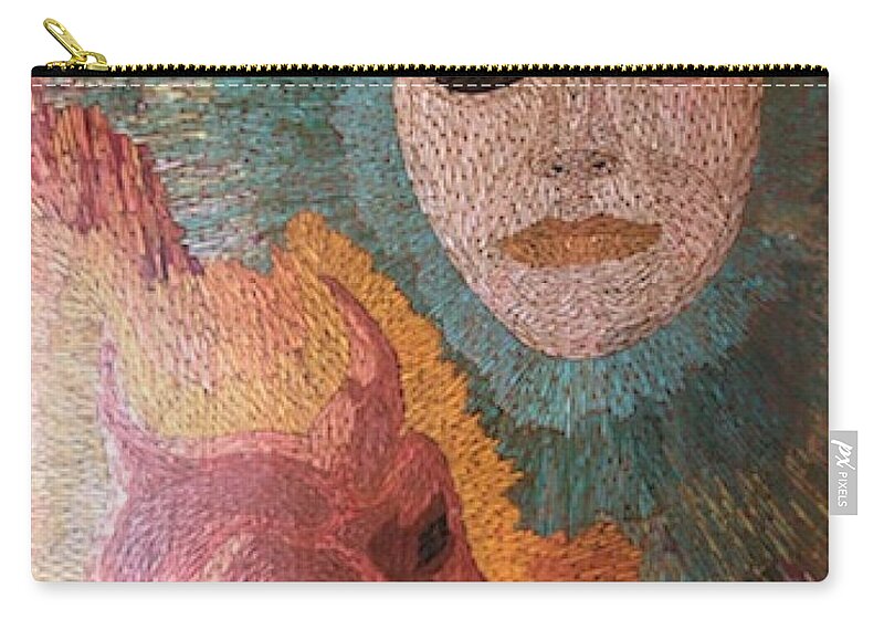 Lust Zip Pouch featuring the painting Lust by DLWhitson