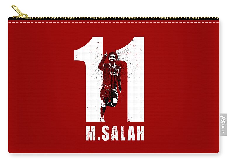 World Cup Zip Pouch featuring the painting M. Salah by Art Popop