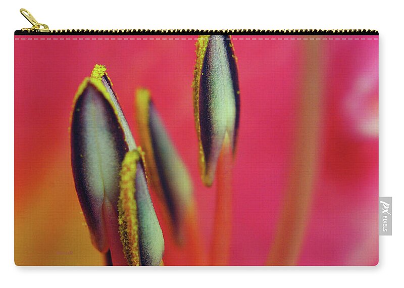 Macro Floral Zip Pouch featuring the photograph Macro F 20 by Dennis Baswell