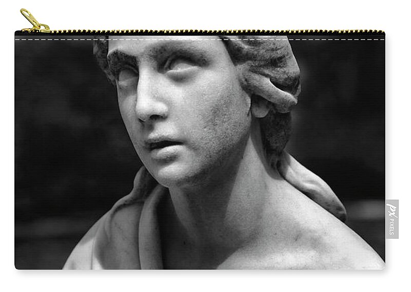 Cemetary Zip Pouch featuring the photograph Madonna in Cemetary II by Jon Glaser
