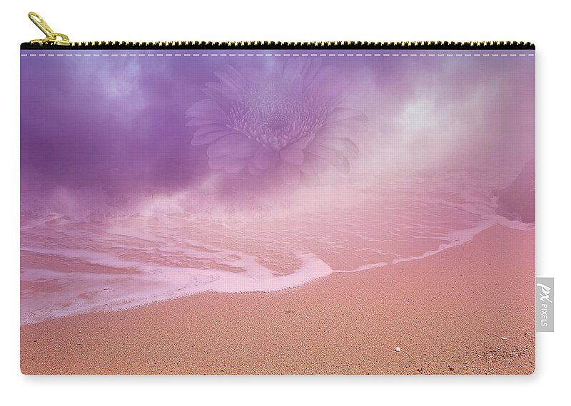 Magical Zip Pouch featuring the photograph Magical Dust With Hazy Flower On Dreamland Beach by Johanna Hurmerinta