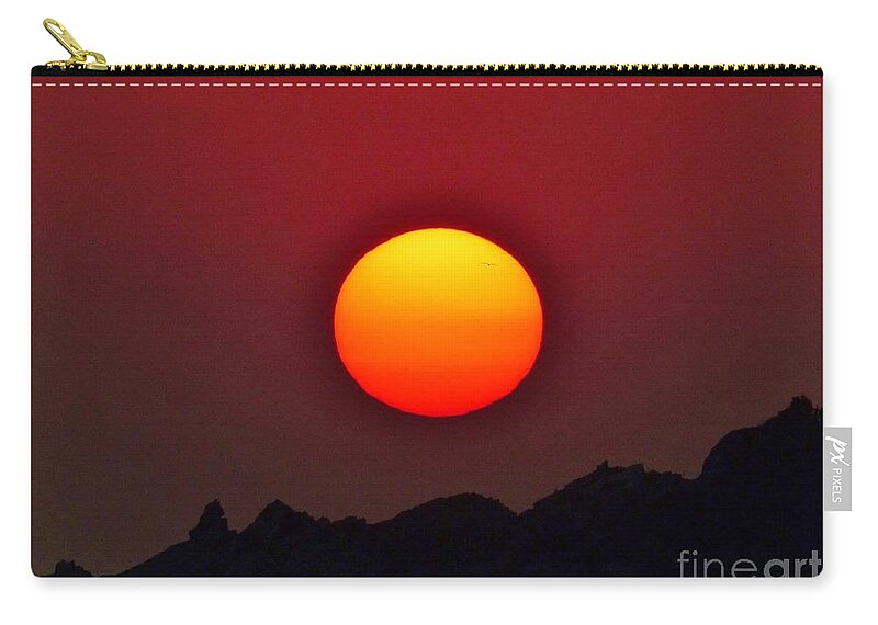 Orange Ball In The Sky Zip Pouch featuring the photograph Magnificence by Rosanne Licciardi