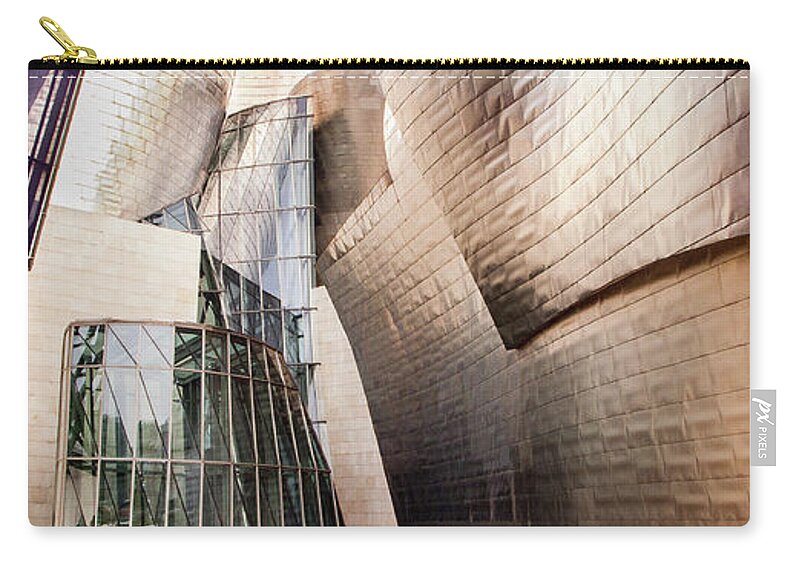 Guggenheim Zip Pouch featuring the photograph Main Entrance of Guggenheim Bilbao Museum in the Basque Country Spain by Weston Westmoreland