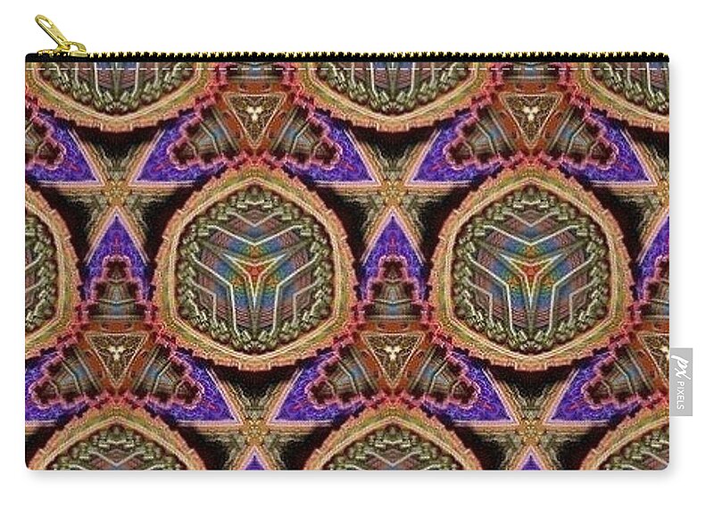 Purple Zip Pouch featuring the digital art Majestic Cathedral by Designs By L