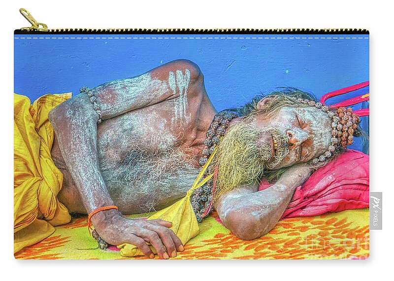 Sādhu Zip Pouch featuring the photograph Man from India by Stefano Senise