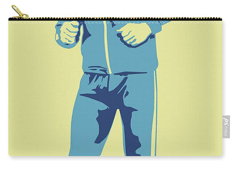 Action Zip Pouch featuring the drawing Man Jogging by CSA Images