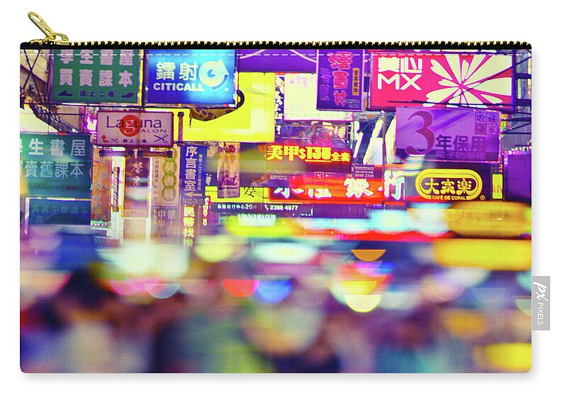 Outdoors Zip Pouch featuring the photograph Manga Hong Kong by Rogvon Photos