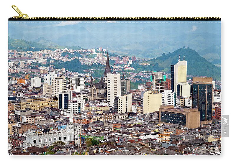 Built Structure Zip Pouch featuring the photograph Manizales City View, Colombia by Holgs