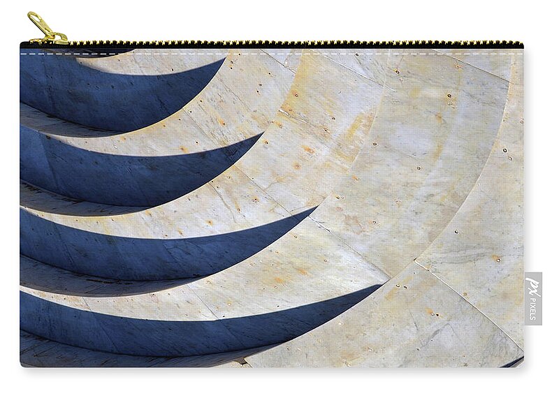 In A Row Zip Pouch featuring the photograph Marble Stairs by Maria Luisa Corapi