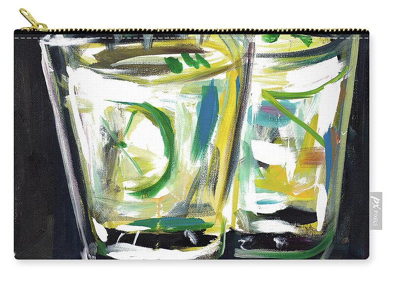 Margarita Zip Pouch featuring the painting Margarita II by Andy Beauchamp