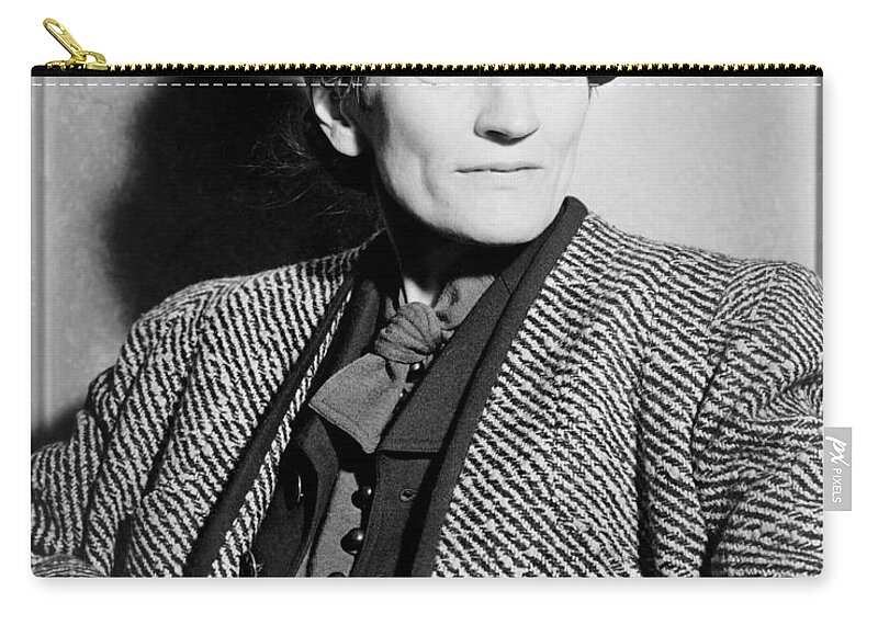 B1019 Zip Pouch featuring the photograph Mari Sandoz by Al Aumuller