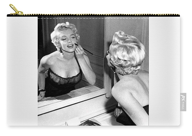 Marilyn Monroe makeup mirror Zip Pouch by James Turner - Fine Art