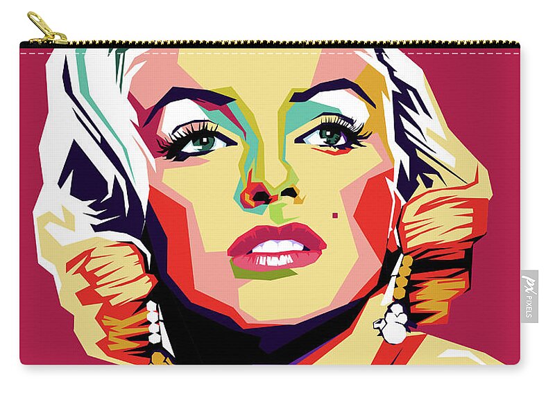 Marilyn Monroe Zip Pouch featuring the digital art Marilyn Monroe by Movie World Posters