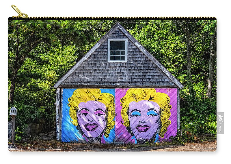 Orange Massachusetts Zip Pouch featuring the photograph Marilyn On The Cape by Tom Singleton