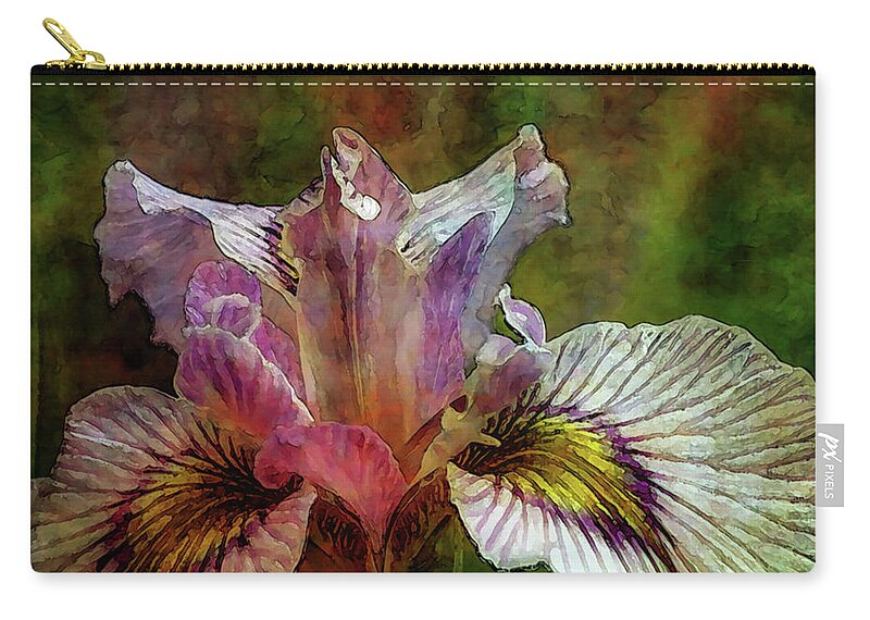 Impressionist Zip Pouch featuring the photograph Marsh Iris 1784 IDP_2 by Steven Ward