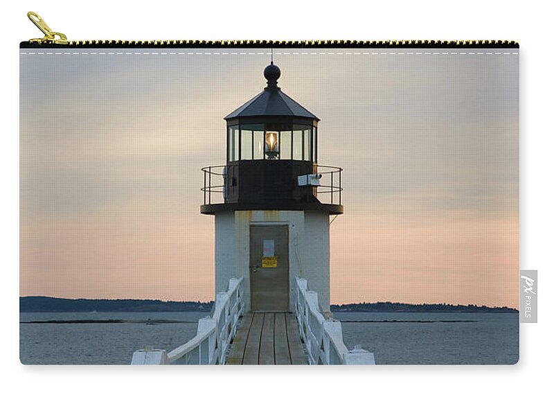 Nautical Equipment Zip Pouch featuring the photograph Marshall Point Light by Kickstand