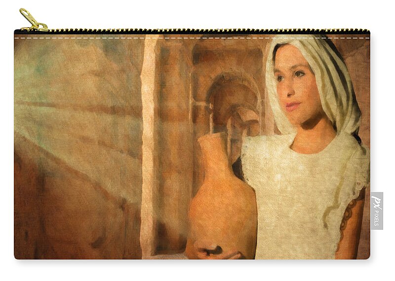 Mary Carry-all Pouch featuring the digital art Mary by Mark Allen