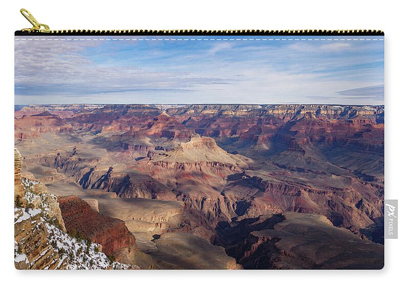American Southwest Zip Pouch featuring the photograph Mather Point Panorama by Todd Bannor