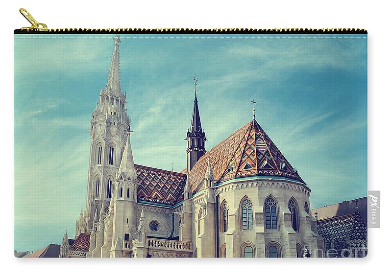 Hungary Zip Pouch featuring the photograph Matthias church, Budapest by Jelena Jovanovic