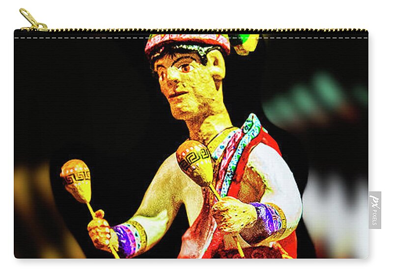 Cozumel Zip Pouch featuring the photograph Mayan Dancer by Pheasant Run Gallery