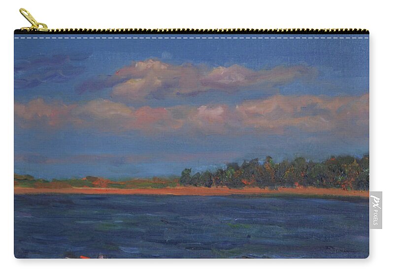 Mayo Beach Zip Pouch featuring the painting Mayo Beach by Beth Riso