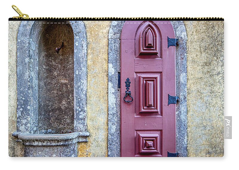 David Letts Carry-all Pouch featuring the photograph Medieval Red Door by David Letts