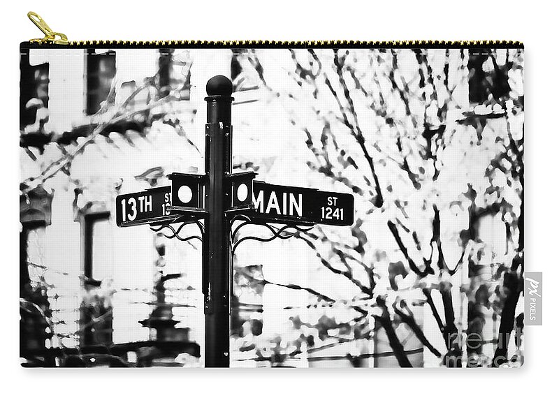 Cincinnati Zip Pouch featuring the photograph Meet Me at 13th and Main by Lenore Locken