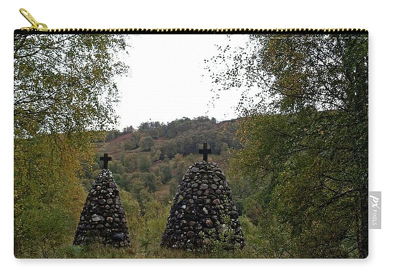 Solid Scenics Zip Pouch featuring the photograph Memorials by Martin Smith