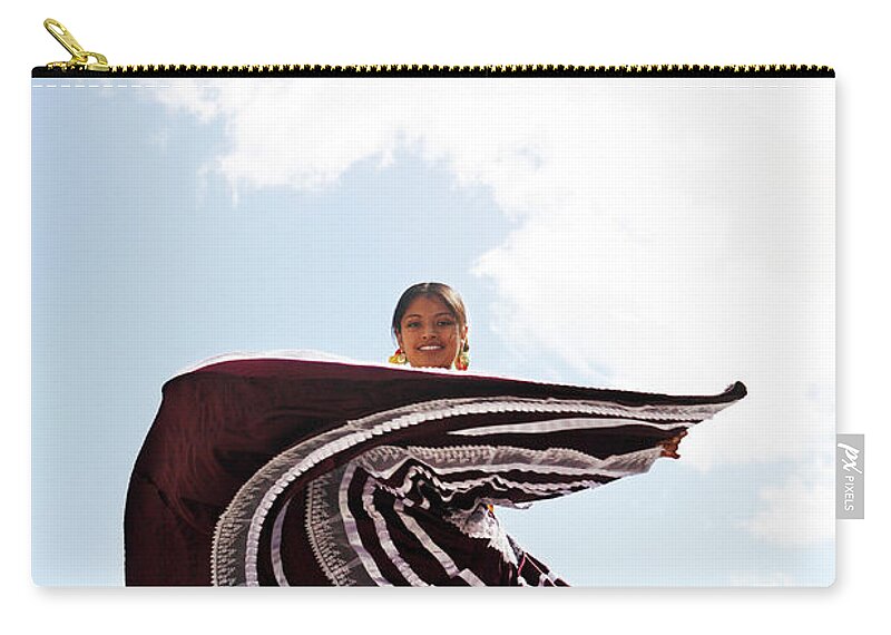 People Zip Pouch featuring the photograph Mexico, Oaxaca, Istmo, Woman In by Monica Rodriguez