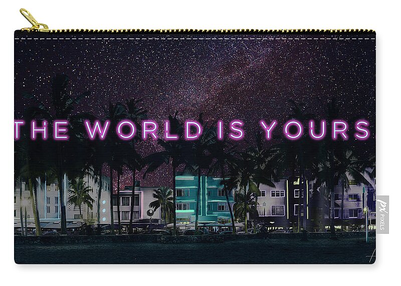  Carry-all Pouch featuring the digital art Miami Hustle by Hustlinc