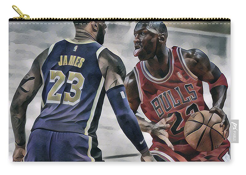 Michael Jordan Vs Lebron James Lakers Bulls Abstract Art 3 Mixed Media by  Joe Hamilton - Pixels