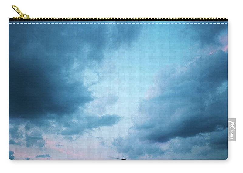 Threats Zip Pouch featuring the photograph Military Helicopter by Seth Goldfarb