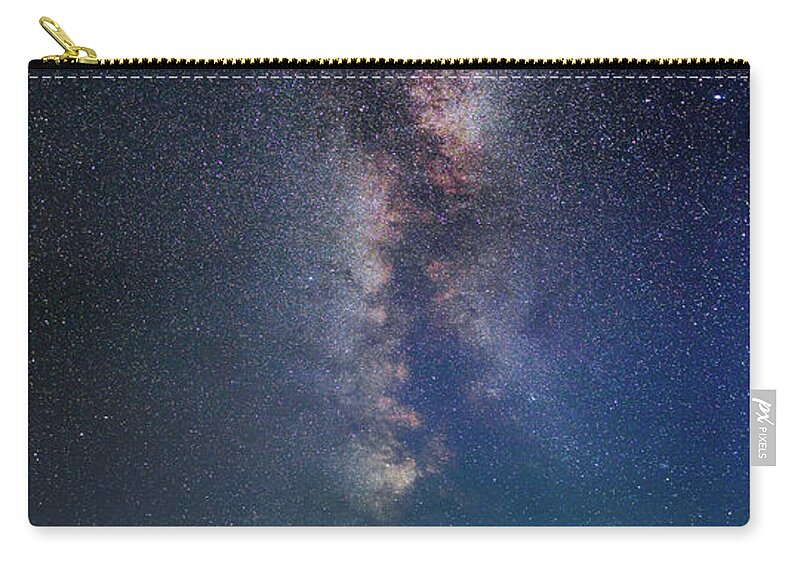 Tranquility Zip Pouch featuring the photograph Milky Way Over Hills, France by Bruno Paci