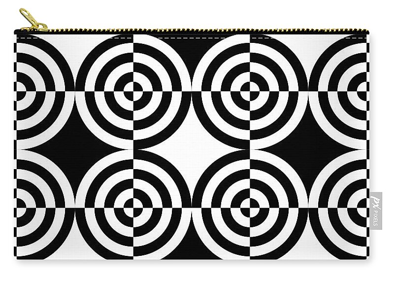 Abstract Zip Pouch featuring the digital art Mind Games 105 by Mike McGlothlen