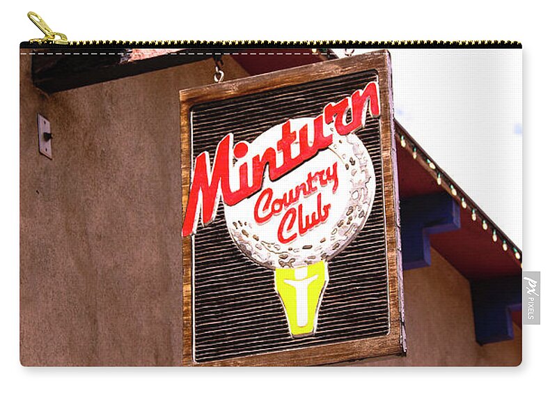 Minturn Zip Pouch featuring the photograph Minturn Country Club Steakhouse by Ola Allen