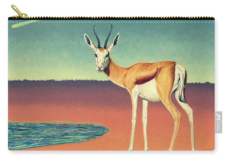 Mirage Zip Pouch featuring the painting Mirage by James W Johnson
