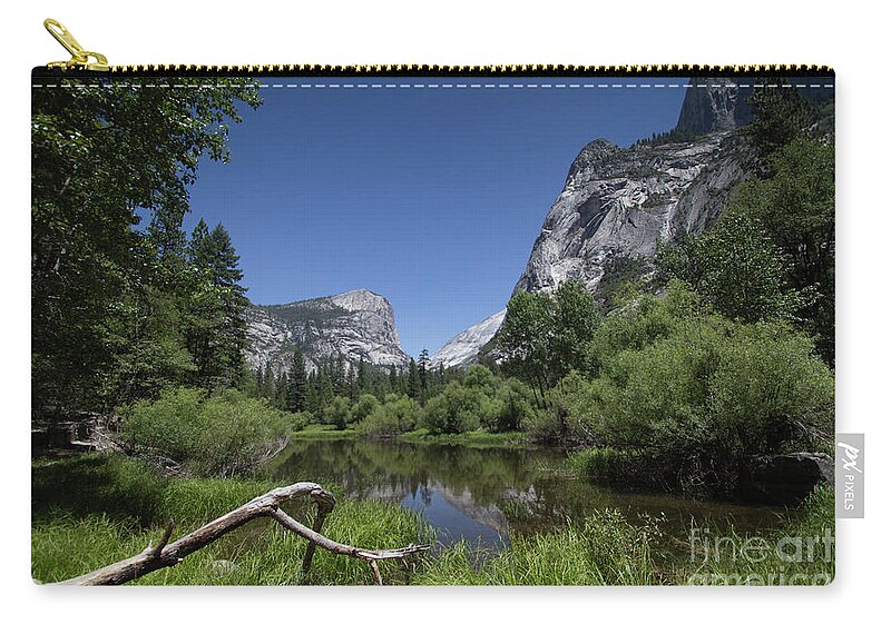 Yosemite National Park Zip Pouch featuring the photograph Mirror lake by Agnes Caruso