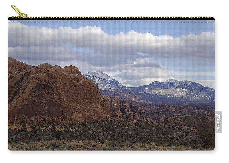 Moab Zip Pouch featuring the photograph Moab View by Matt Helm
