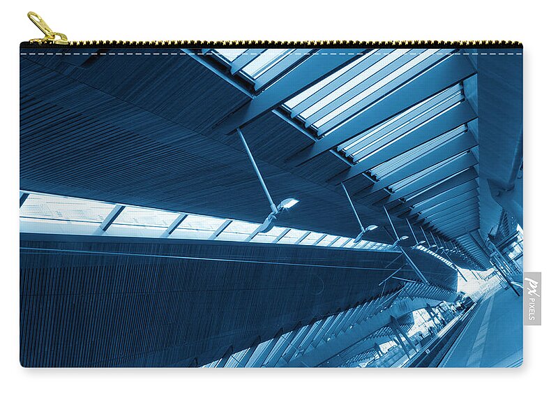 Subway Zip Pouch featuring the photograph Modern Railway Station Architecture by 77studio