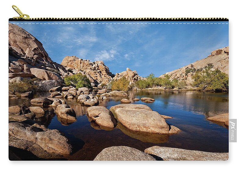 Arid Climate Carry-all Pouch featuring the photograph Mojave Desert Oasis by Jeff Goulden
