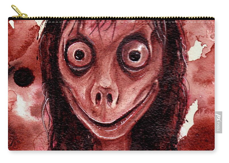 Ryan Almighty Carry-all Pouch featuring the painting MOMO dry blood by Ryan Almighty