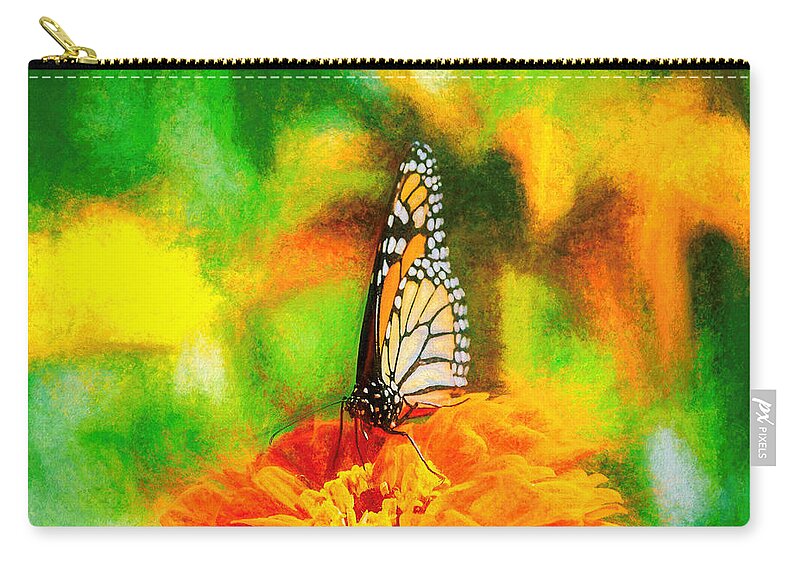 Monarch Zip Pouch featuring the photograph Monarch Butterfly Classic Art by Don Northup