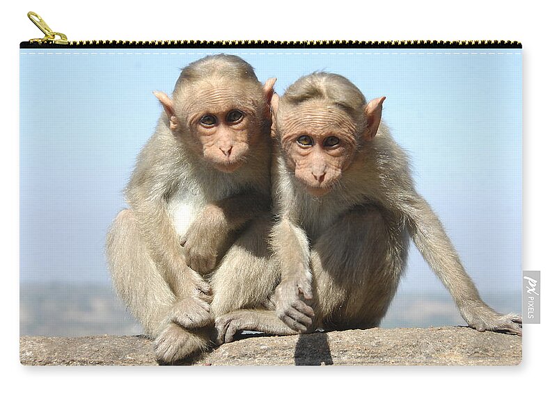 Monkeys Carry-all Pouch by Krothapalli Ravindra babu - Pixels