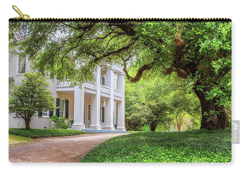 Monmouth Zip Pouch featuring the photograph Monmouth - Natchez, Mississippi by Susan Rissi Tregoning