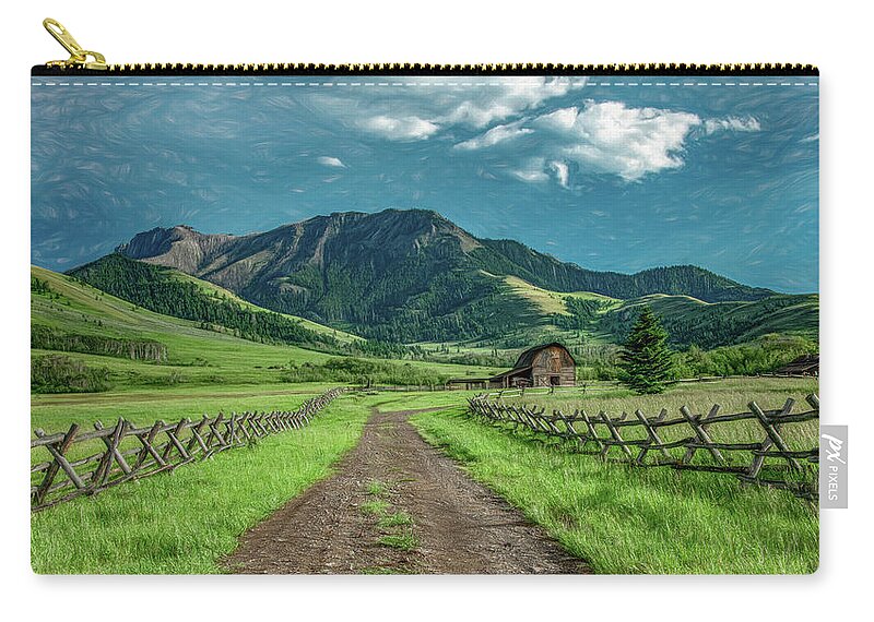 Montana Carry-all Pouch featuring the photograph Montana Evening, Tom Miner Basin by Marcy Wielfaert