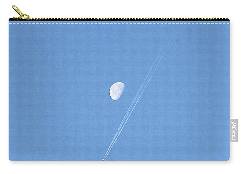 Planet Zip Pouch featuring the photograph Moon Flyby by Robert Banach