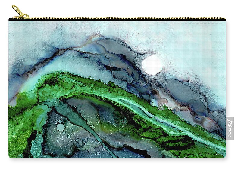 Moon Zip Pouch featuring the painting Moondance I by Kathryn Riley Parker