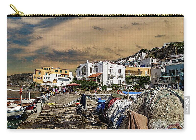 Boats Zip Pouch featuring the photograph Moored Boats by Vivida Photo PC