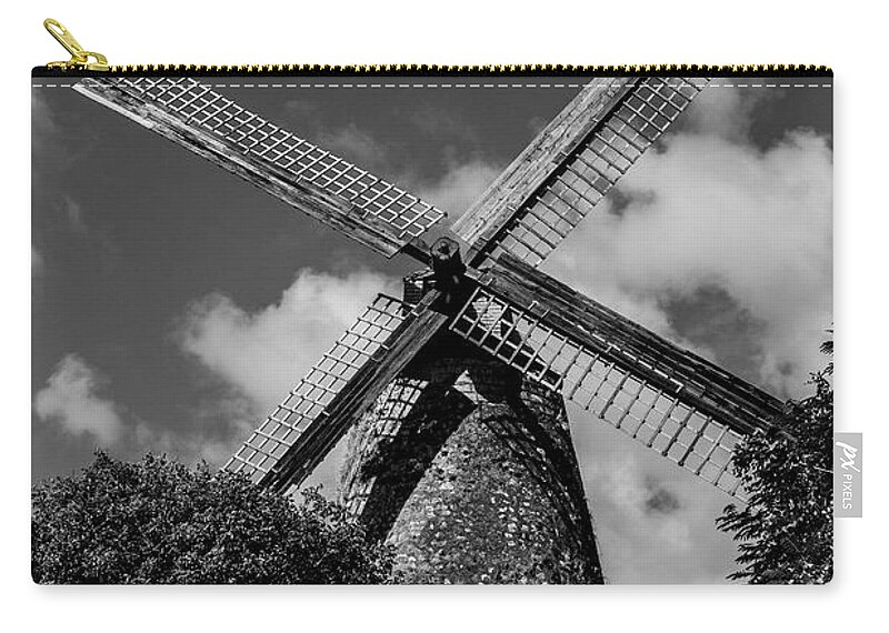 Windmill Zip Pouch featuring the photograph Morgan Lewis Mill 2 by Stuart Manning