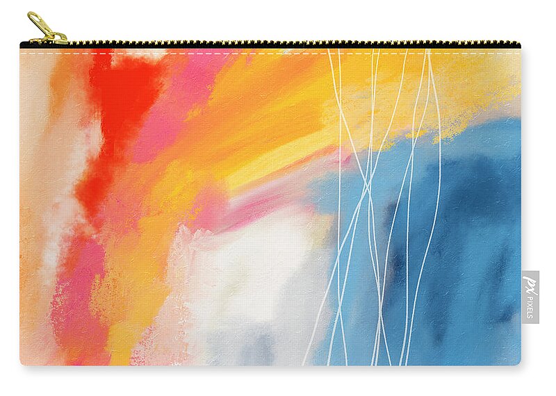 Abstract Carry-all Pouch featuring the mixed media Morning 2- Art by Linda Woods by Linda Woods